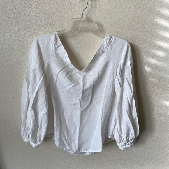Floreat by Anthropologie Women’s Mazza Off The Shoulder White Blouse Size 6 Top - Picture 2 of 7